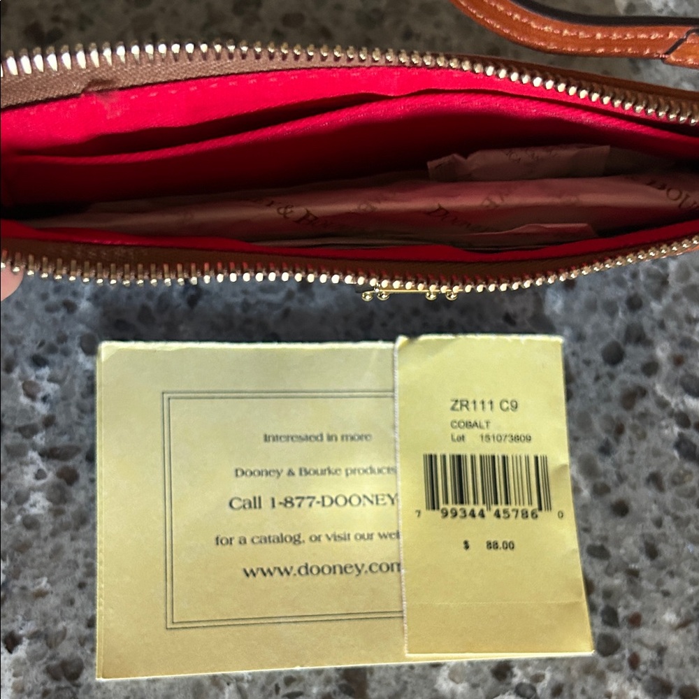 Dooney & Bourke Navy Leather Large Wristlet, NWT - Picture 5 of 5